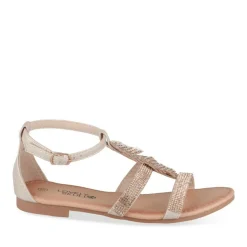 Sandales ROSE Fille Motif Paillettes Boucle