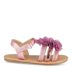 Sandales ROSE Fille Motif Fleuri Scratch