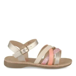Sandales ROSE Fille Motif Iridescent Boucle