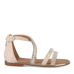 Sandales ROSE Fille Motif Perle Fermeture éclair
