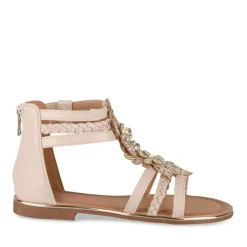 Sandales ROSE Fille Motif Fleuri Fermeture éclair