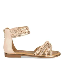 Sandales ROSE Fille Motif Paillettes Fermeture éclair