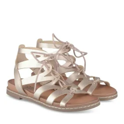 Sandales ROSE Fille Motif Uni Lacets
