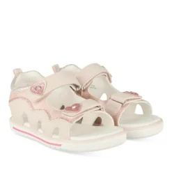 Sandales ROSE Fille Motif Coeurs Scratch