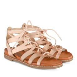 Sandales ROSE Fille Motif Iridescent Lacets