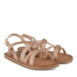 Sandales ROSE Fille Motif Paillettes Boucle