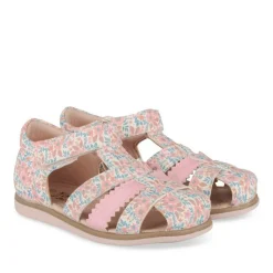 Sandales ROSE Fille Motif Fleuri Scratch