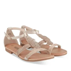 Sandales ROSE Fille Motif Paillettes Boucle