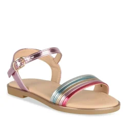 Sandales ROSE Fille Motif Iridescent Boucle