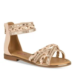 Sandales ROSE Fille Motif Paillettes Fermeture éclair