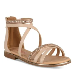 Sandales ROSE Fille Motif Paillettes Fermeture éclair