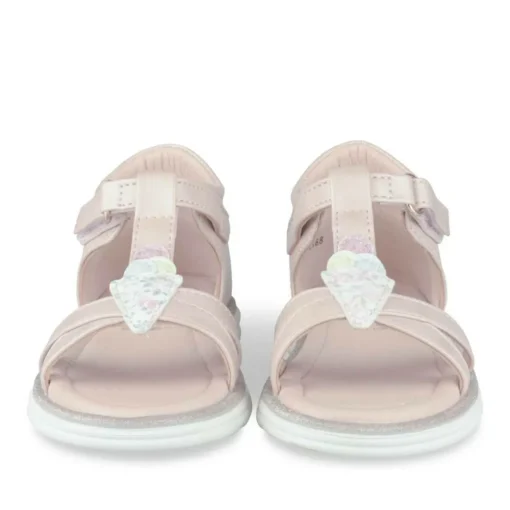 Sandales ROSE Fille Motif Paillettes Scratch