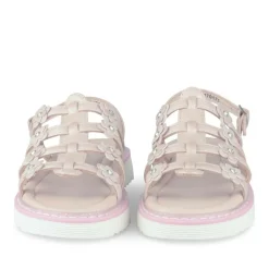 Sandales ROSE Fille Motif Fleuri Boucle