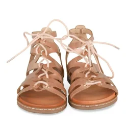 Sandales ROSE Fille Motif Iridescent Lacets