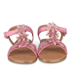 Sandales ROSE Fille Motif Fleuri Scratch