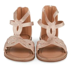 Sandales ROSE Fille Motif Paillettes Fermeture éclair