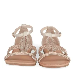 Sandales ROSE Fille Motif Paillettes Boucle