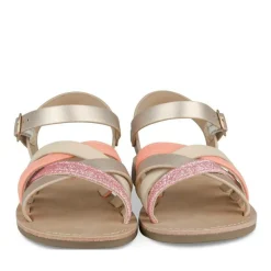 Sandales ROSE Fille Motif Iridescent Boucle