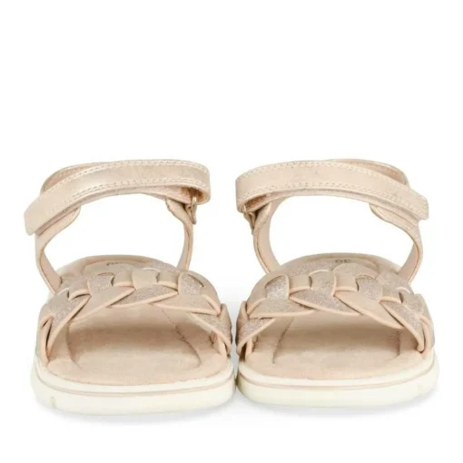 Sandales ROSE Fille Motif Tressé Scratch