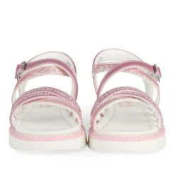Sandales ROSE Fille Motif Paillettes Boucle
