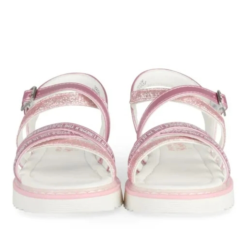Sandales ROSE Fille Motif Paillettes Boucle