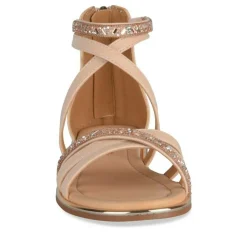 Sandales ROSE Fille Motif Paillettes Fermeture éclair