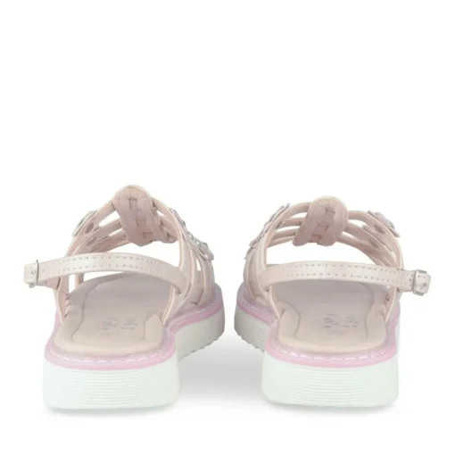 Sandales ROSE Fille Motif Fleuri Boucle