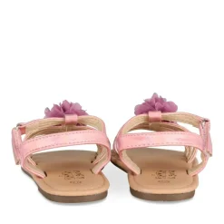Sandales ROSE Fille Motif Fleuri Boucle