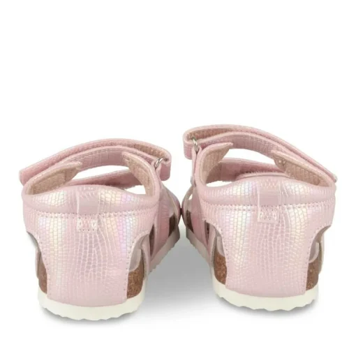Sandales ROSE Fille Motif Coeurs Scratch