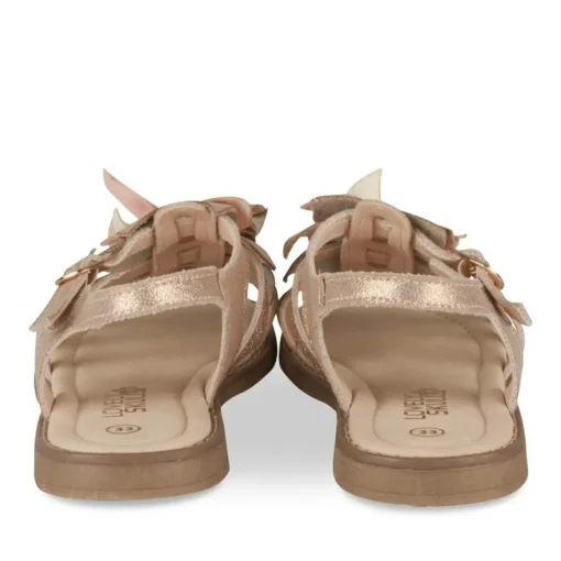 Sandales ROSE Fille Motif Fleuri Boucle