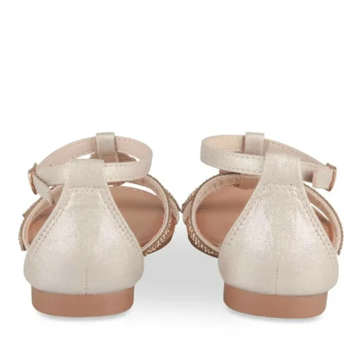 Sandales ROSE Fille Motif Paillettes Boucle