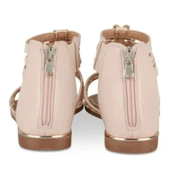 Sandales ROSE Fille Motif Fleuri Fermeture éclair
