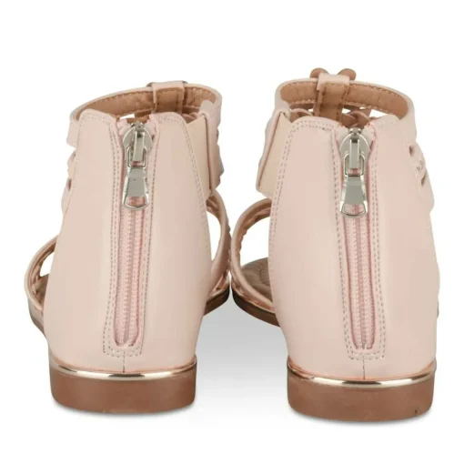 Sandales ROSE Fille Motif Fleuri Fermeture éclair