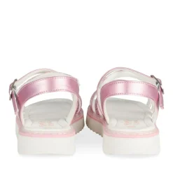 Sandales ROSE Fille Motif Paillettes Boucle