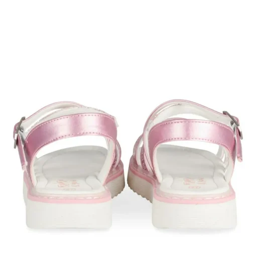Sandales ROSE Fille Motif Paillettes Boucle