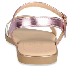 Sandales ROSE Fille Motif Iridescent Boucle