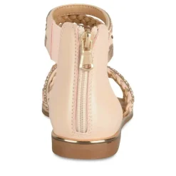 Sandales ROSE Fille Motif Paillettes Fermeture éclair