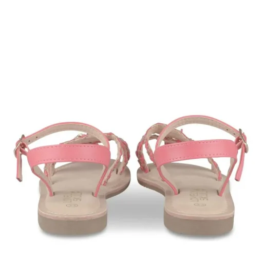 Sandales ROSE Fille Motif Tressé Boucle