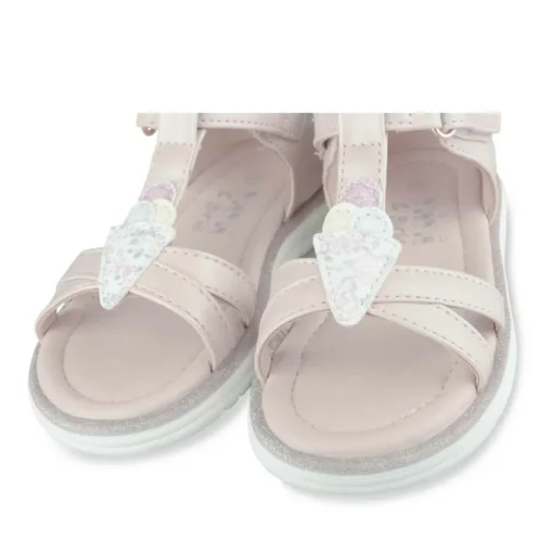 Sandales ROSE Fille Motif Paillettes Scratch