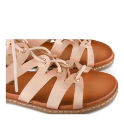 Sandales ROSE Fille Motif Iridescent Lacets