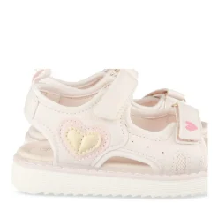 Sandales ROSE Fille Motif Coeurs Scratch