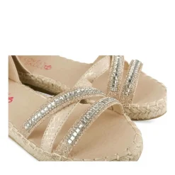 Sandales ROSE Fille Motif Paillettes Fermeture éclair