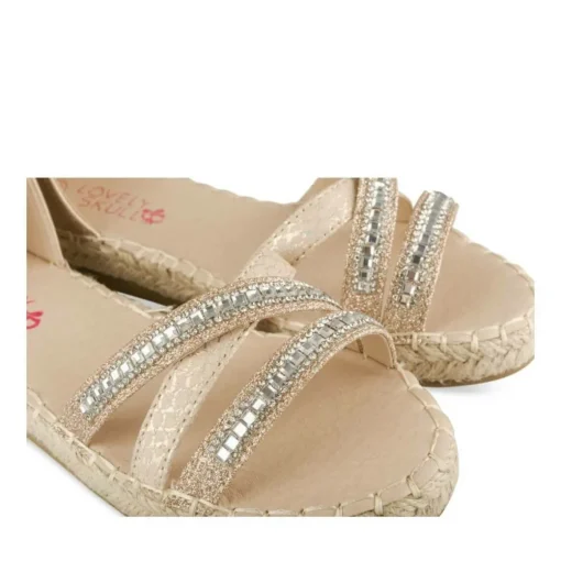 Sandales ROSE Fille Motif Paillettes Fermeture éclair