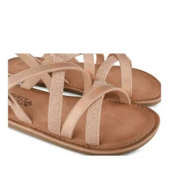 Sandales ROSE Fille Motif Paillettes Boucle