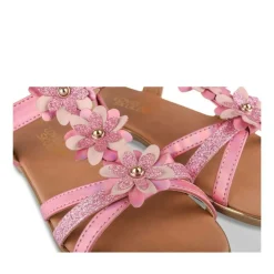 Sandales ROSE Fille Motif Fleuri Scratch