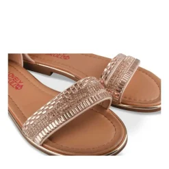 Sandales ROSE Fille Motif Paillettes Fermeture éclair
