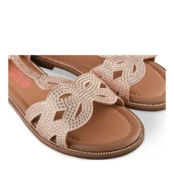 Sandales ROSE Fille Motif Paillettes Fermeture éclair