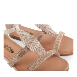 Sandales ROSE Fille Motif Paillettes Boucle