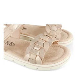 Sandales ROSE Fille Motif Tressé Scratch