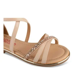 Sandales ROSE Fille Motif Paillettes Fermeture éclair